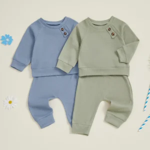 Infant 2 Piece Waffle Outfit