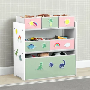 Bin Toy Storage Organizer with Interchangeable Patches