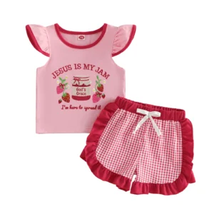 Infant Blouse and Plaid Shorts