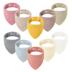 3pcs Baby Solid Color Bandana Bibs