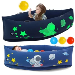60-Inch Sensory Lounge for with Autism/ADHD Soft Blue Fabric