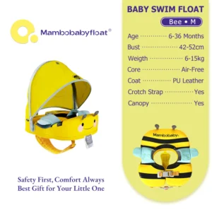 Mambobaby UV Protection Canopy Baby Swim Ring