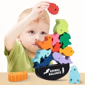 Montessori Wooden Animal Balance Blocks